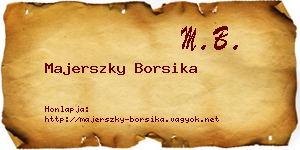 Majerszky Borsika névjegykártya